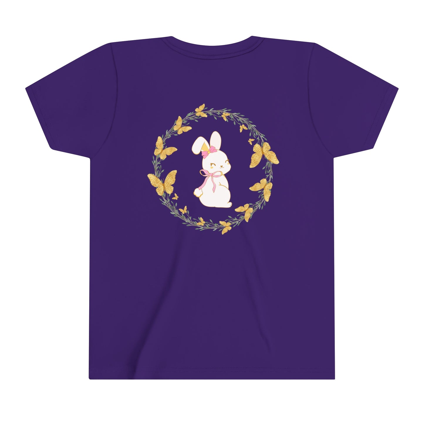 Bunny Butterfly Youth Girls' Short Sleeve Tee