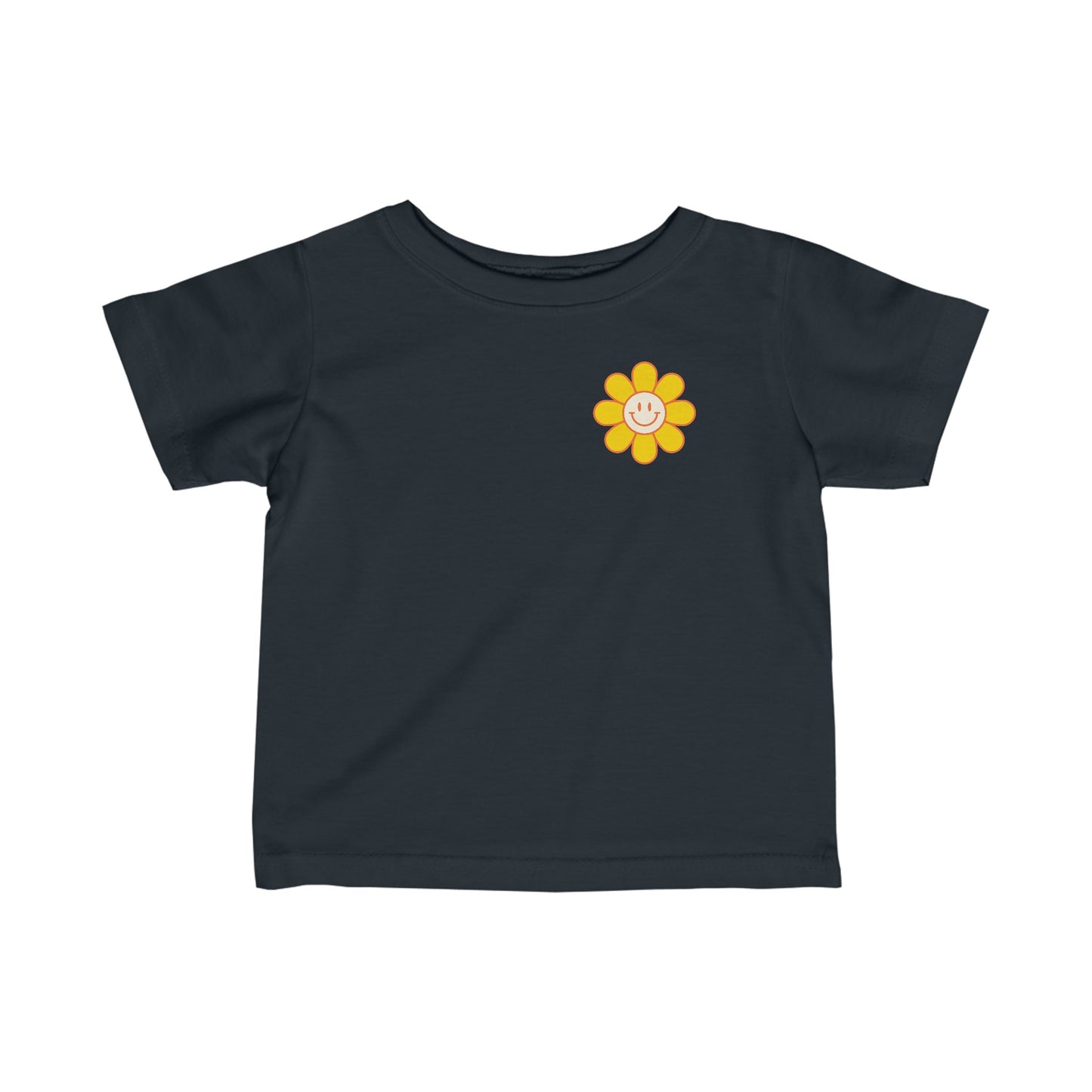 Happy Face Flower Infant Fine Jersey Tee