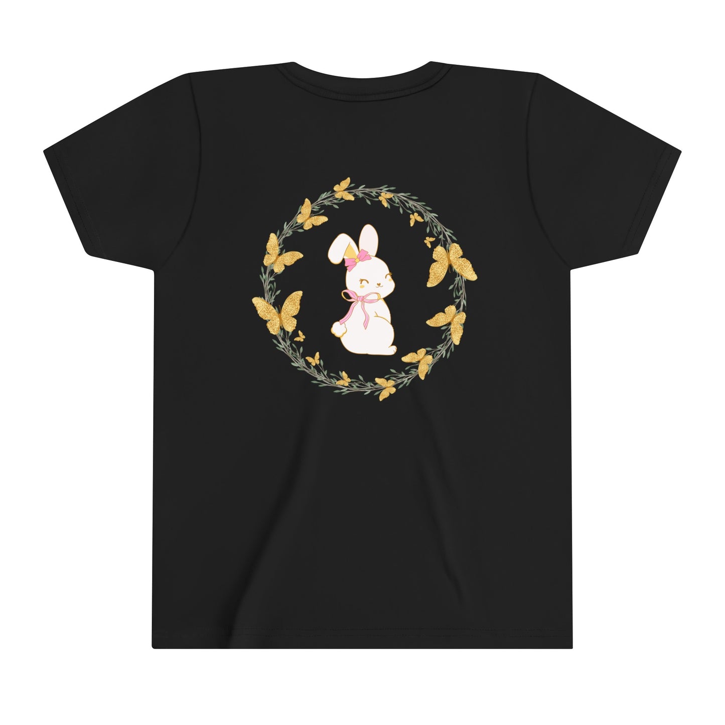 Bunny Butterfly Youth Girls' Short Sleeve Tee