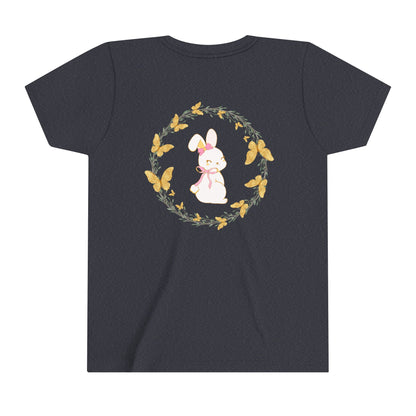 Bunny Butterfly Youth Girls' Short Sleeve Tee