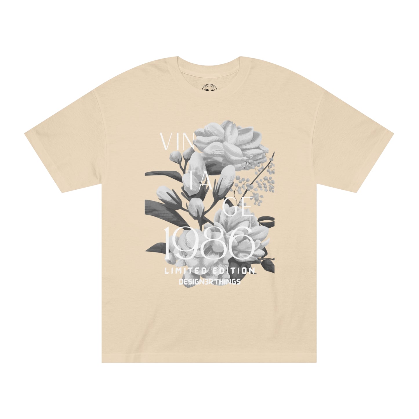 Vintage 1986 Women's Flower Graphic Tee