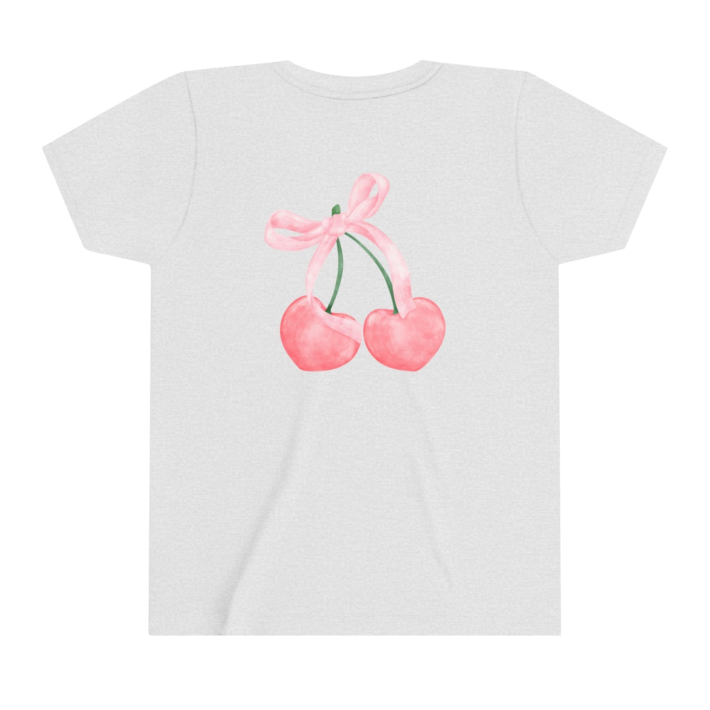 Cherry Ribbon Girls' Youth Short Sleeve Tee