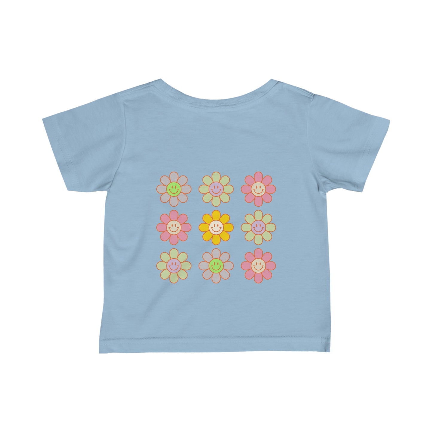 Happy Face Flower Infant Fine Jersey Tee