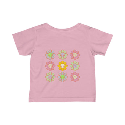 Happy Face Flower Infant Fine Jersey Tee