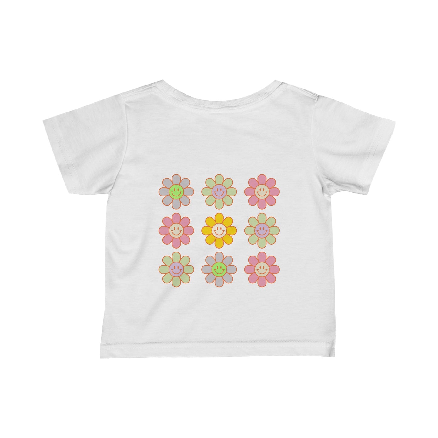 Happy Face Flower Infant Fine Jersey Tee