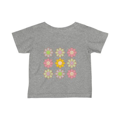 Happy Face Flower Infant Fine Jersey Tee