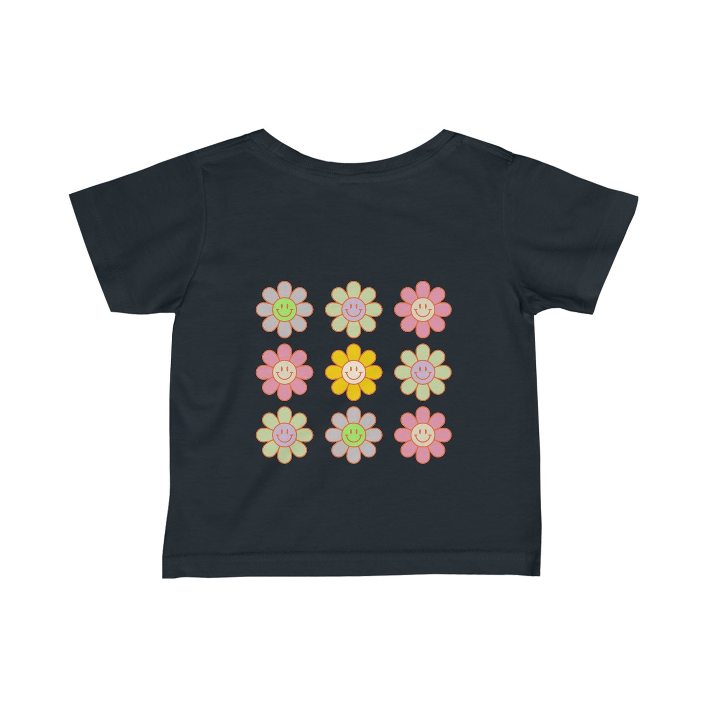 Happy Face Flower Infant Fine Jersey Tee