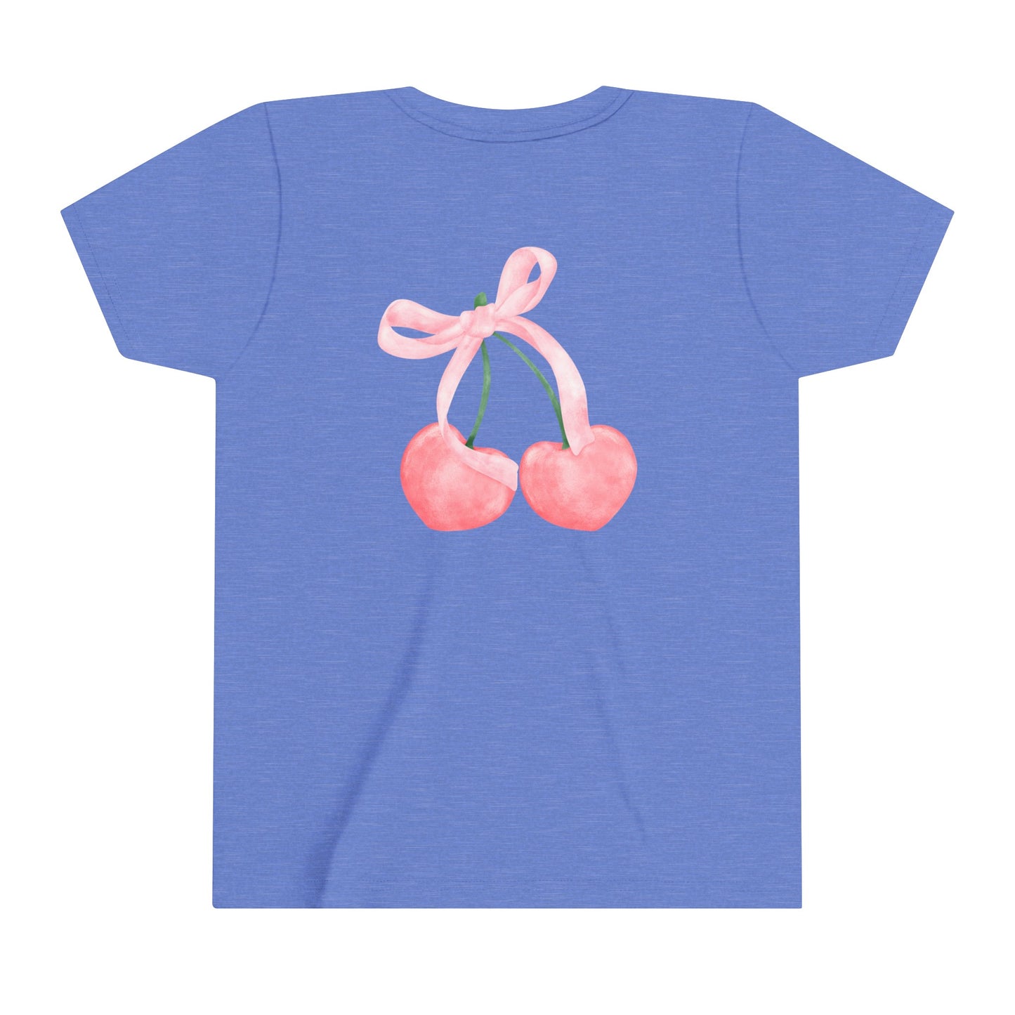 Cherry Ribbon Girls' Youth Short Sleeve Tee