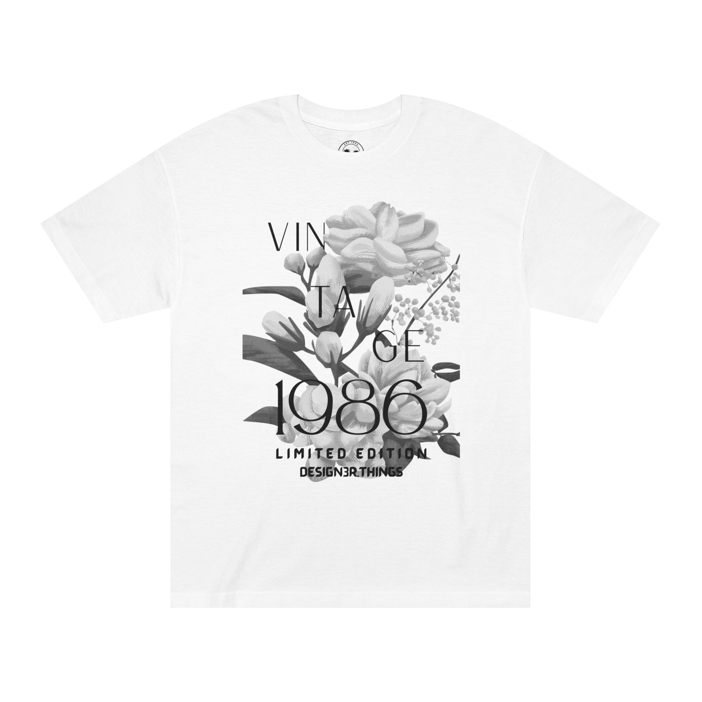 Vintage 1986 Women's Flower Graphic Tee